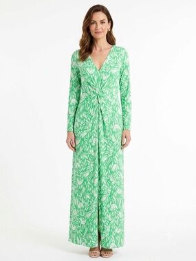 Lilly Pulitzer Maxi Dress Fauna Green Tulip Tango